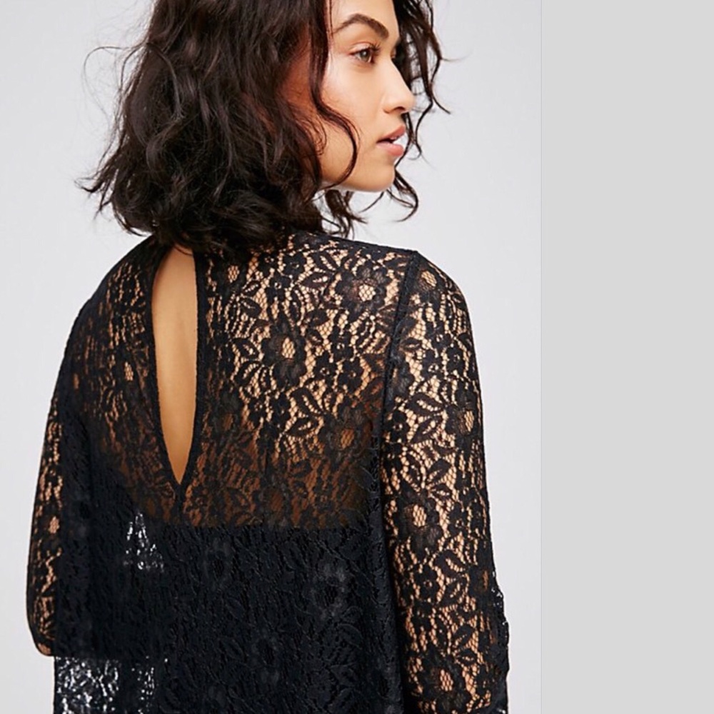 FREE PEOPLE Secret Laced Tunic, Mini Dress NWT - Picture 4 of 5